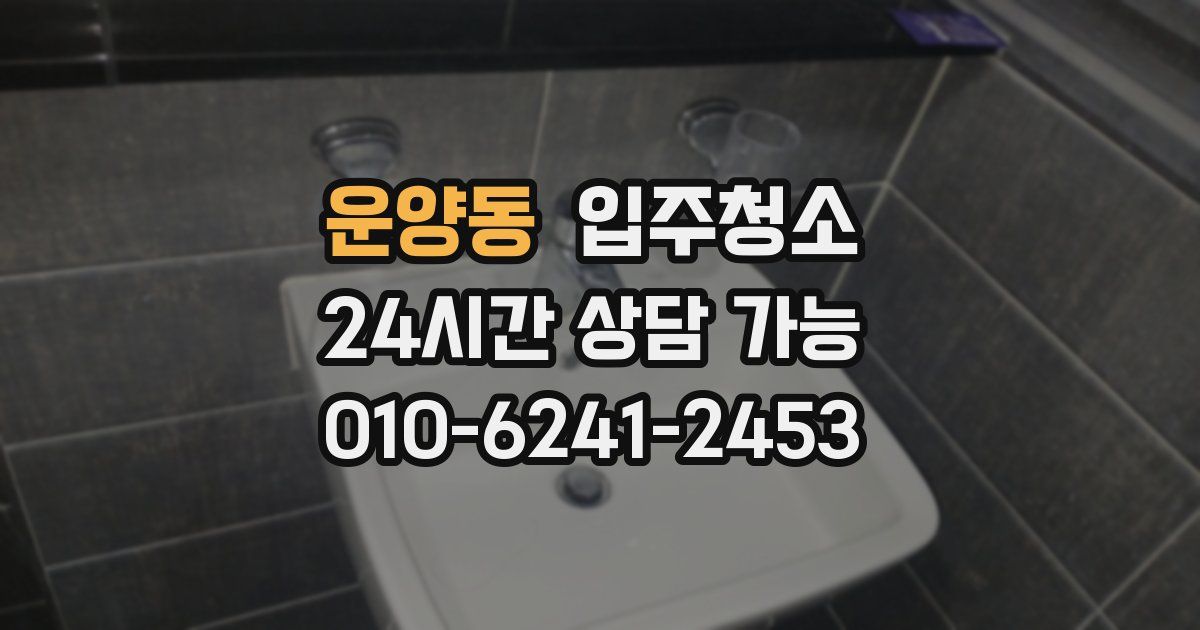 운양동 입주청소