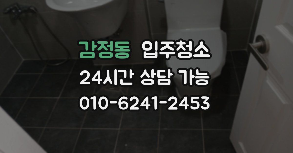 감정동 입주청소