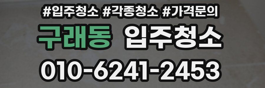 구래동 이사청소