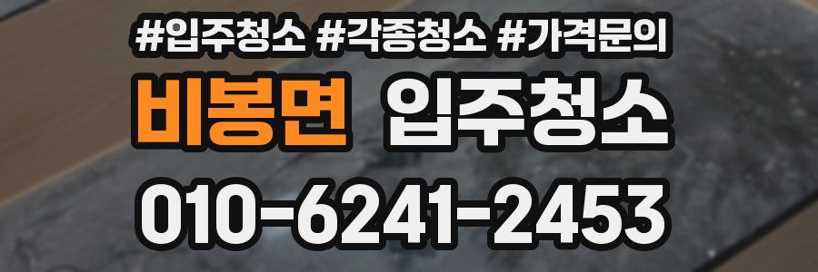비봉면 이사청소