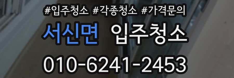 서신면 이사청소