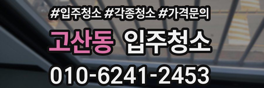 고산동 이사청소