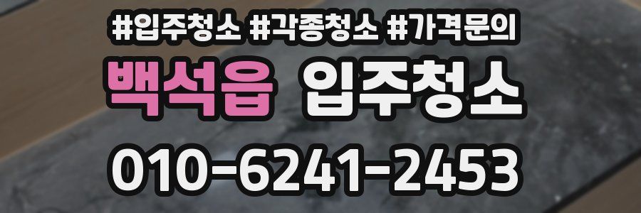 백석읍 이사청소