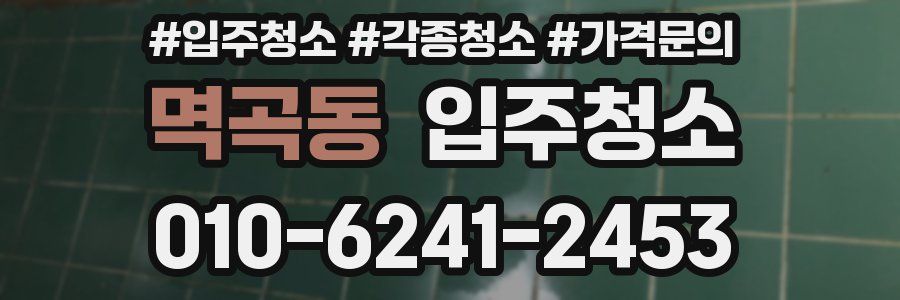 멱곡동 이사청소