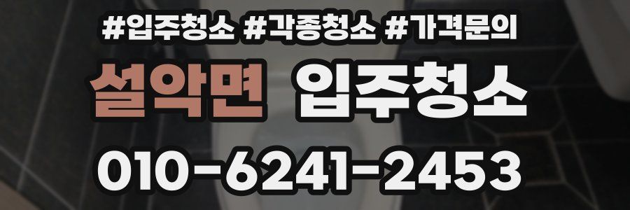 설악면 이사청소