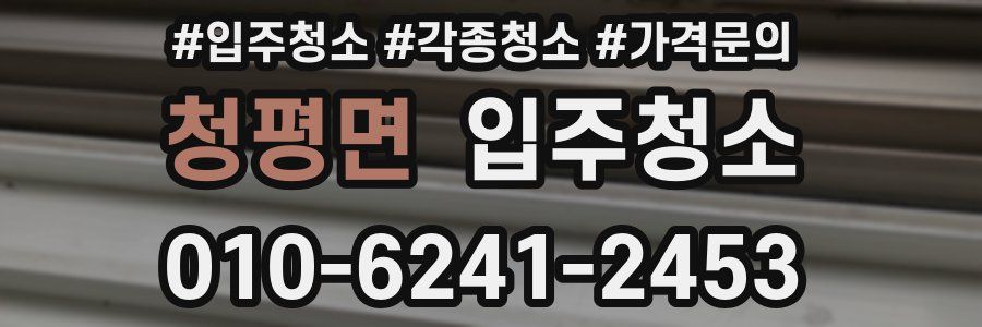 청평면 이사청소