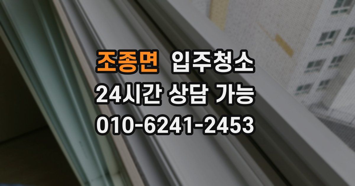 조종면 입주청소