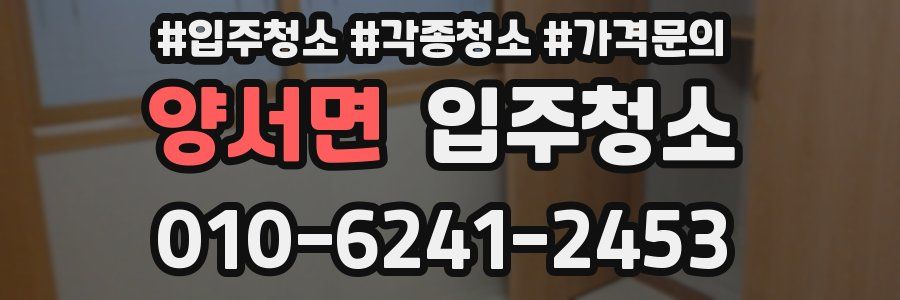 양서면 이사청소