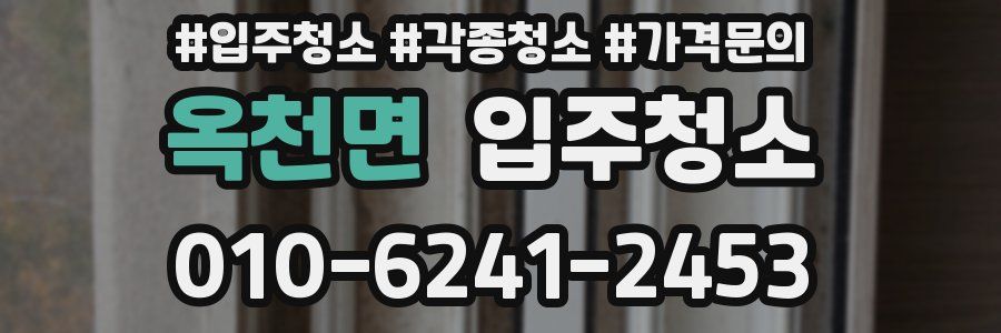 옥천면 이사청소