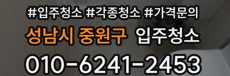 성남시 중원구 이사청소