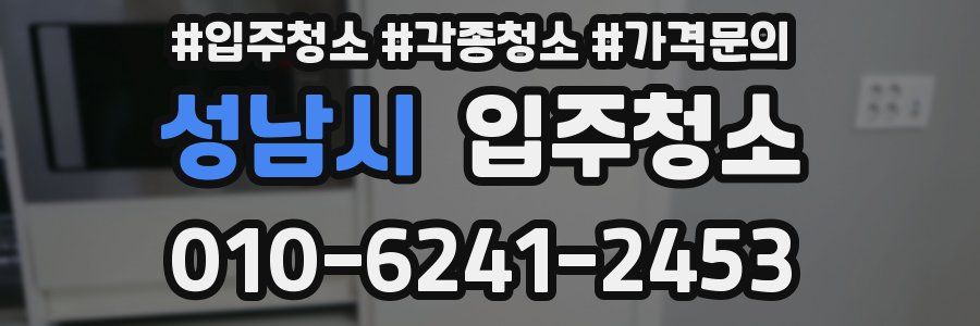 성남시 이사청소