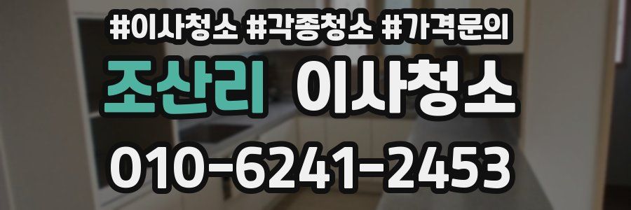 조산리 이사청소