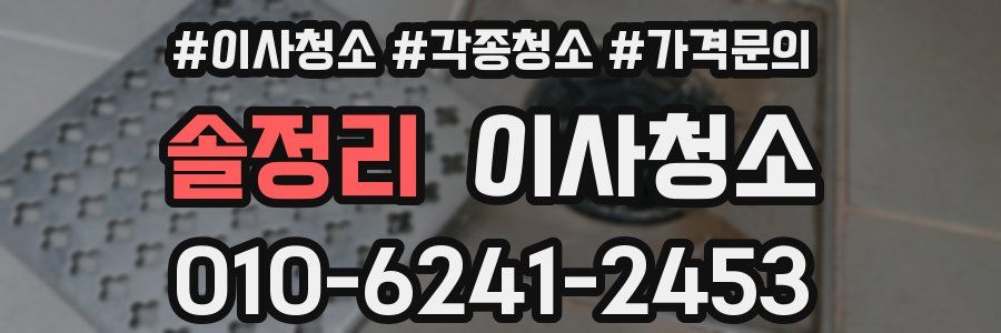 솔정리 이사청소