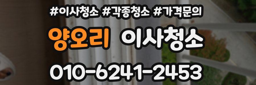 양오리 이사청소