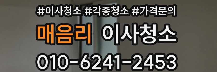 매음리 이사청소