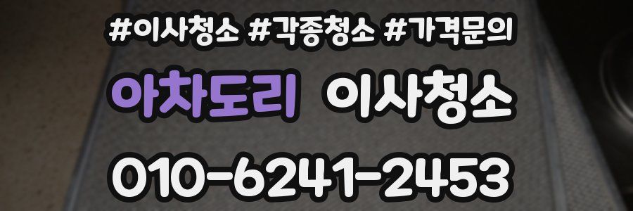 아차도리 이사청소