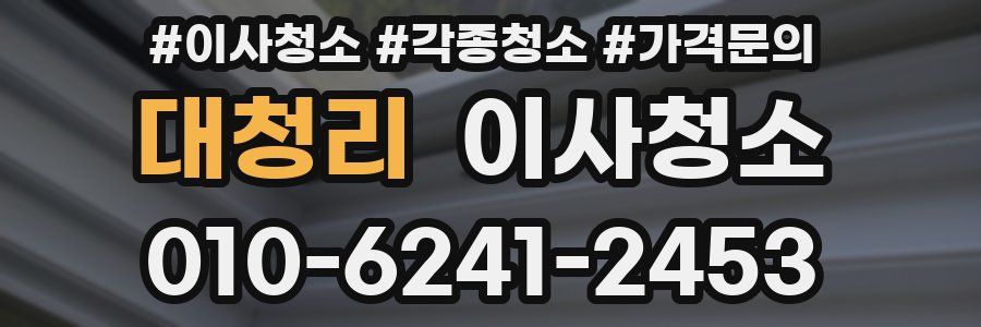 대청리 이사청소