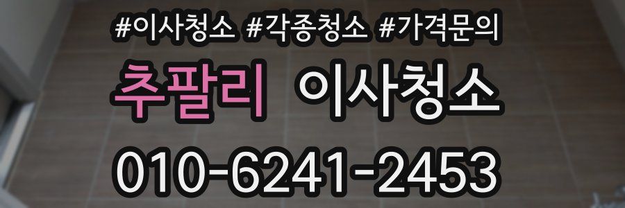 추팔리 이사청소