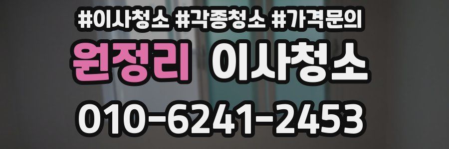 원정리 이사청소