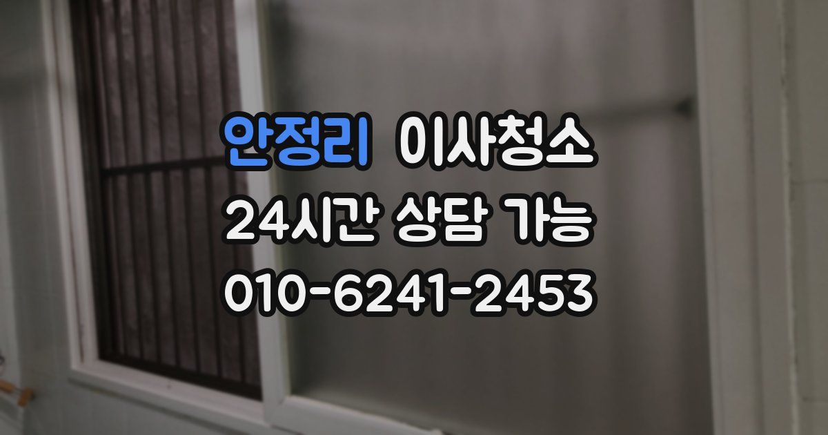 안정리 입주청소