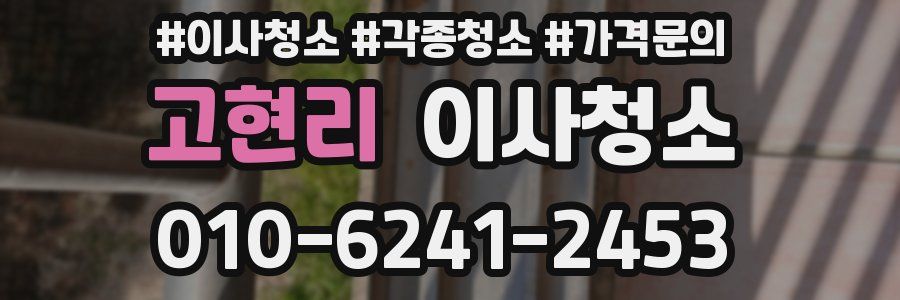 고현리 이사청소