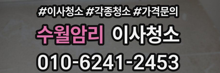 수월암리 이사청소