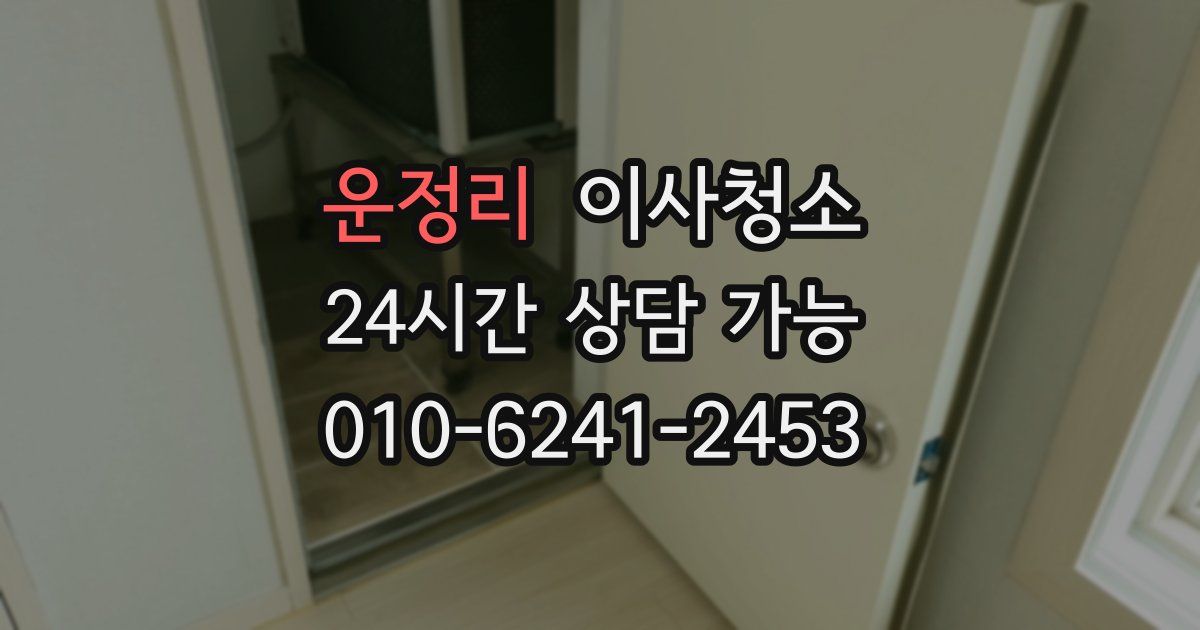 운정리 입주청소