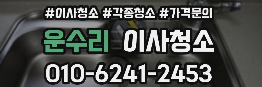 운수리 이사청소