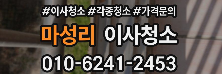 마성리 이사청소