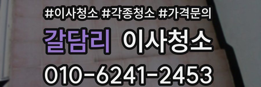 갈담리 이사청소