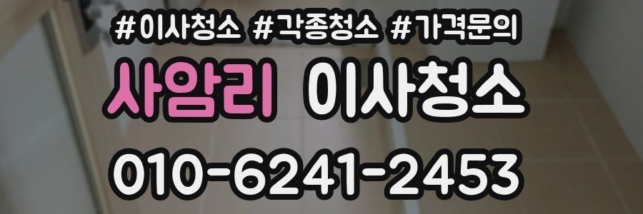 사암리 이사청소