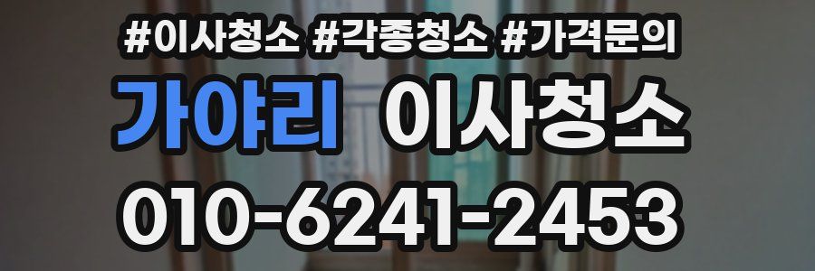 가야리 이사청소