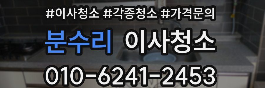 분수리 이사청소