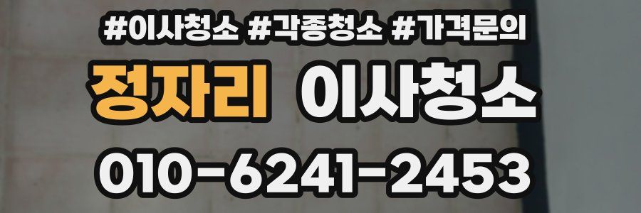 정자리 이사청소