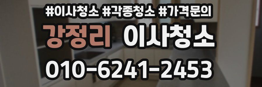 강정리 이사청소