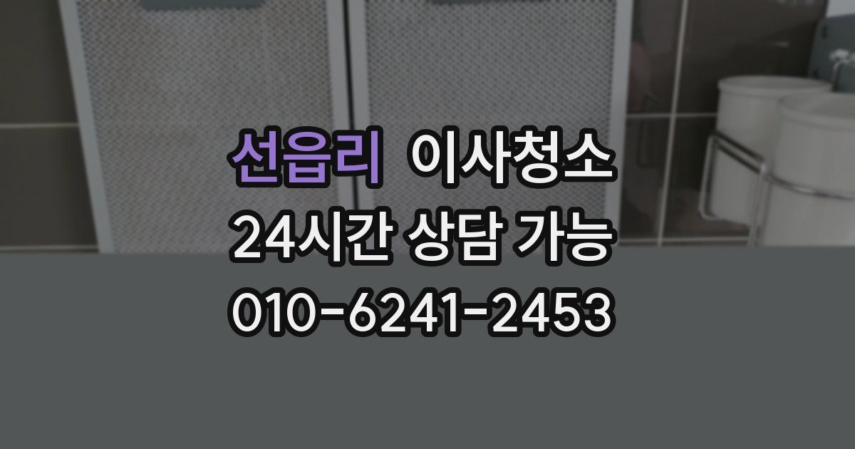 선읍리 입주청소