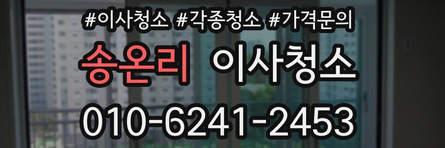 송온리 이사청소