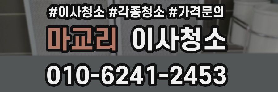 마교리 이사청소