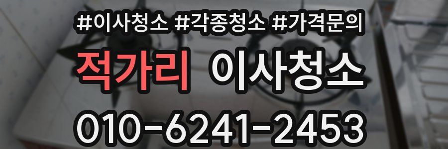 적가리 이사청소