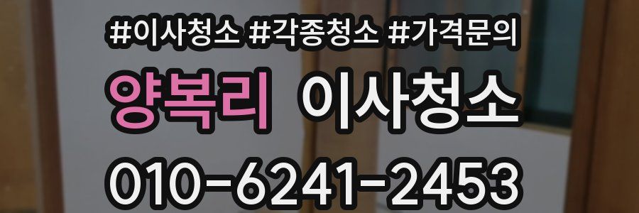 양복리 이사청소