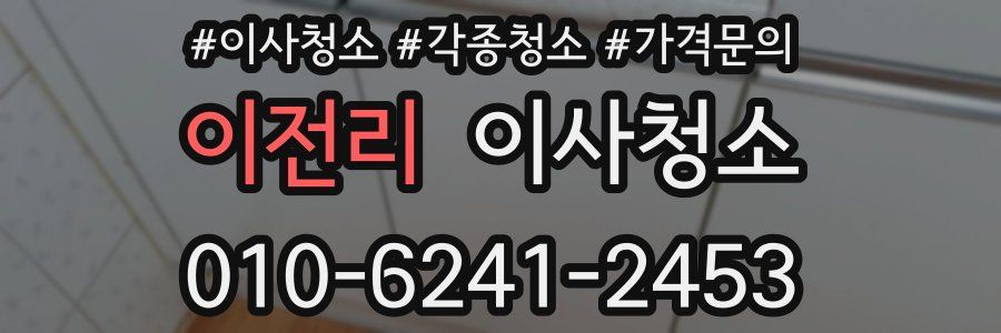 이전리 이사청소