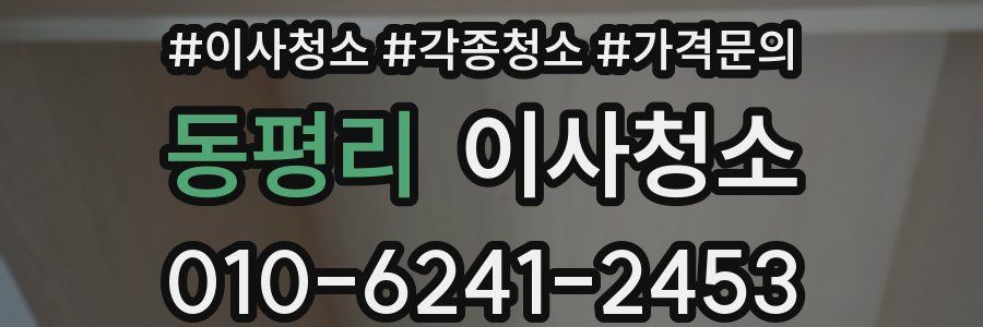 동평리 이사청소