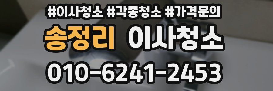 송정리 이사청소