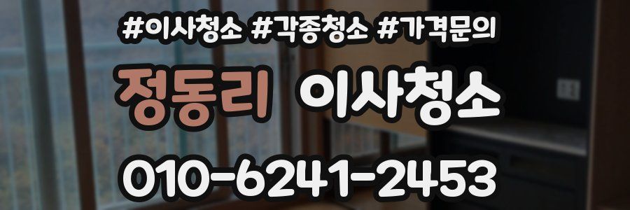 정동리 이사청소