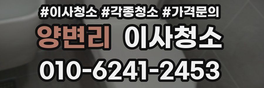 양변리 이사청소