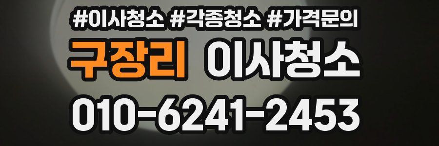 구장리 이사청소