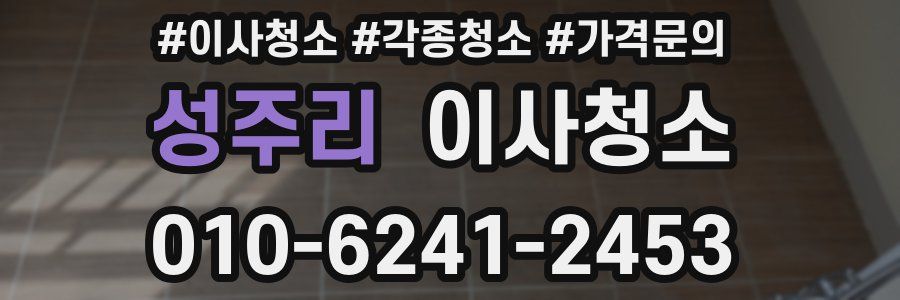 성주리 이사청소