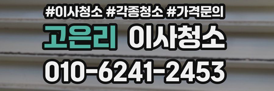 고은리 이사청소