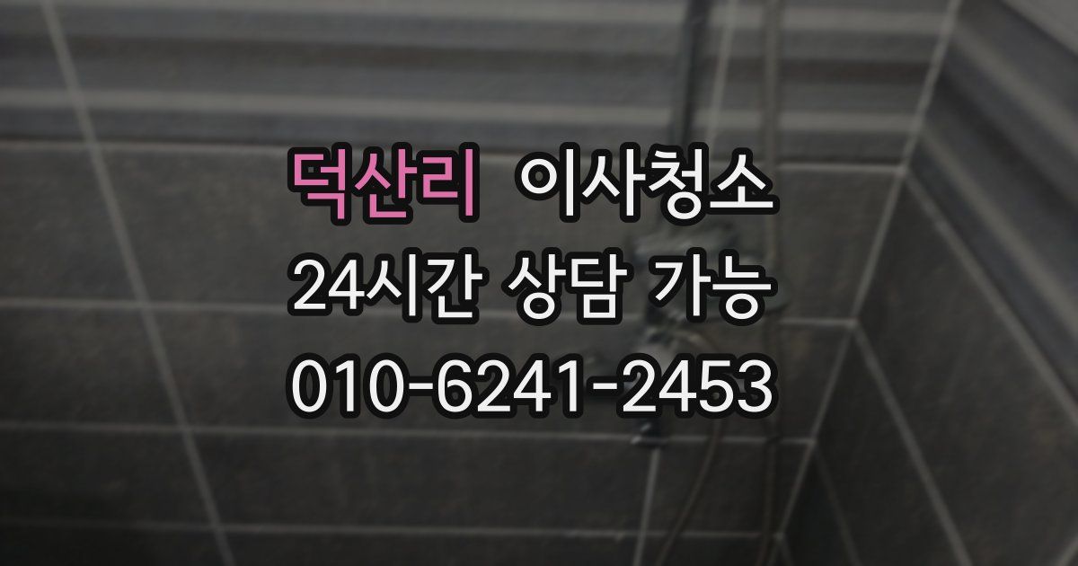 덕산리 입주청소