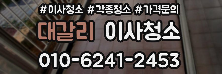 대갈리 이사청소